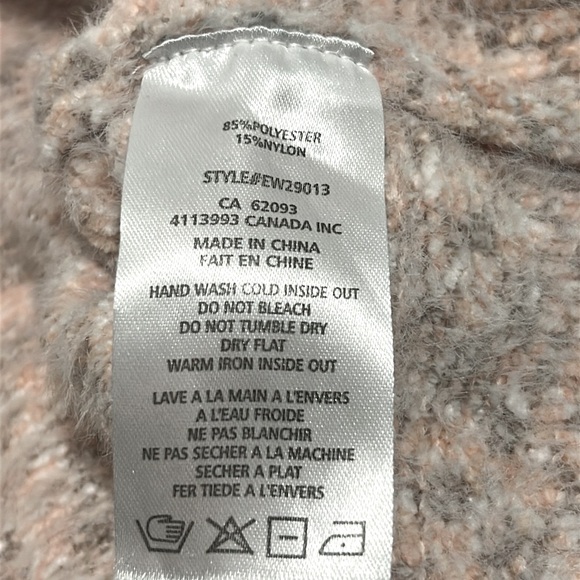 Elena Wang Soft Pastel Pink Mock Neck Sweater Size L - Picture 9 of 16